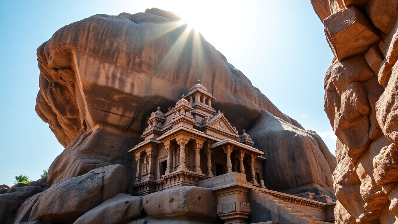 एकल चट्टान से तराशा गया रहस्यमय भारतीय मंदिर