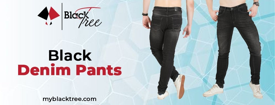 black denim pants